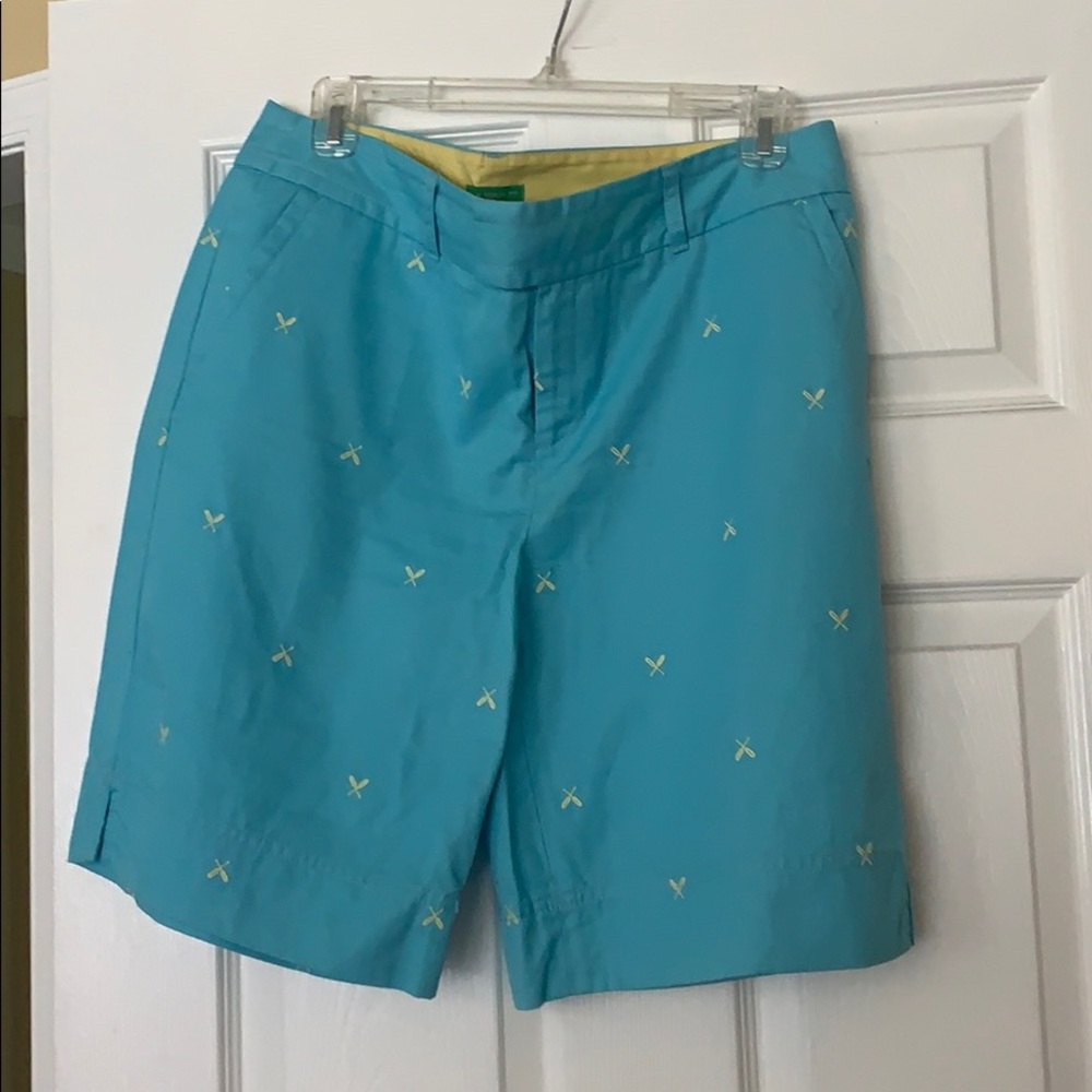 Lily Pulitzer Size 10 Blue & Yellow Shorts